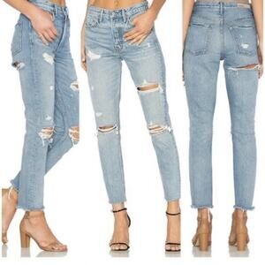 GRLFRND Karolina High Rise Skinny Jean Butt Slit in A Little More Love Sz 27